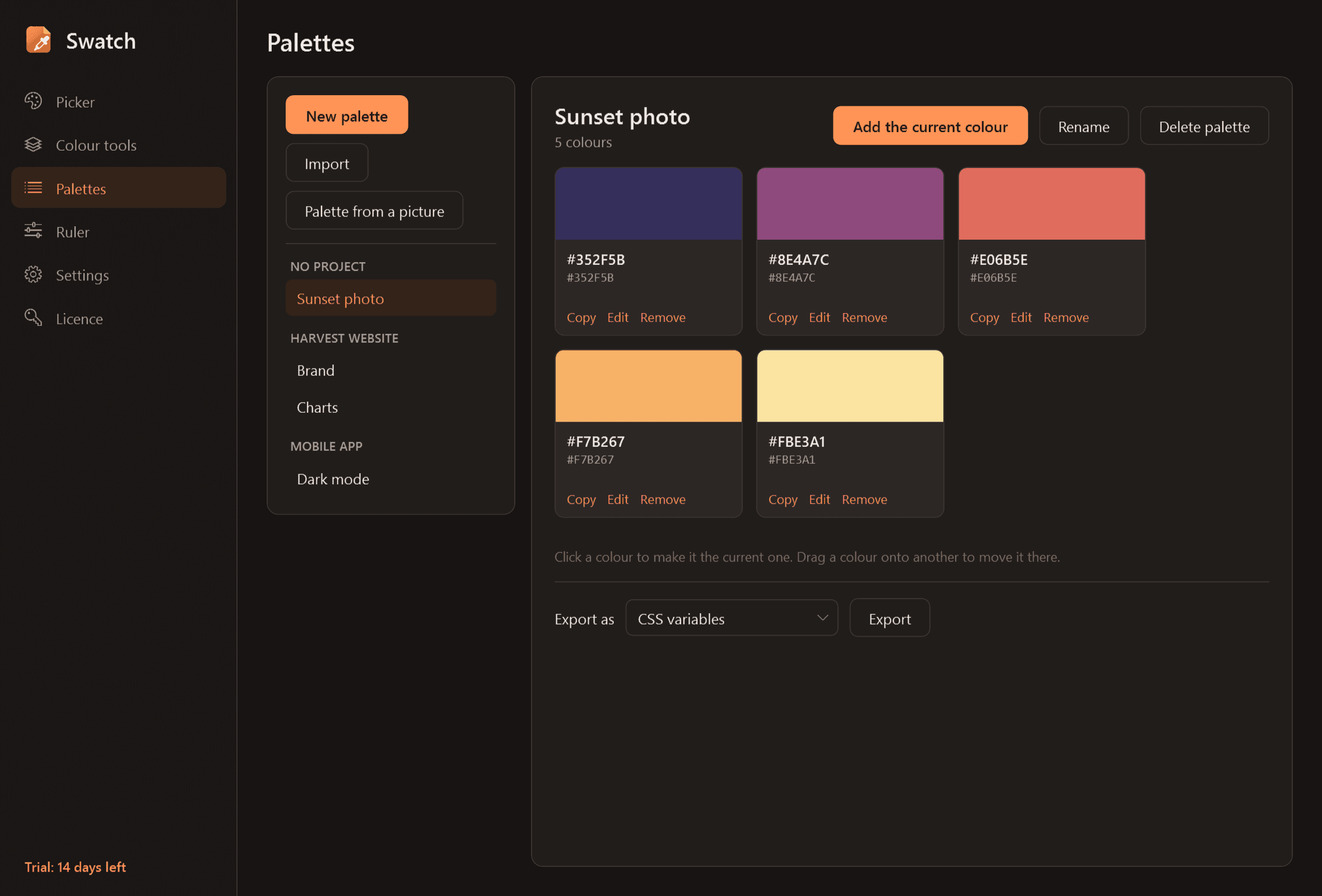 Swatch screen 4