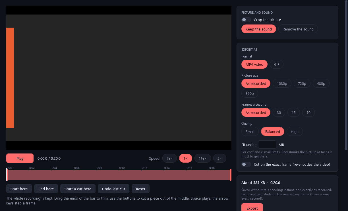 Reel screen 2