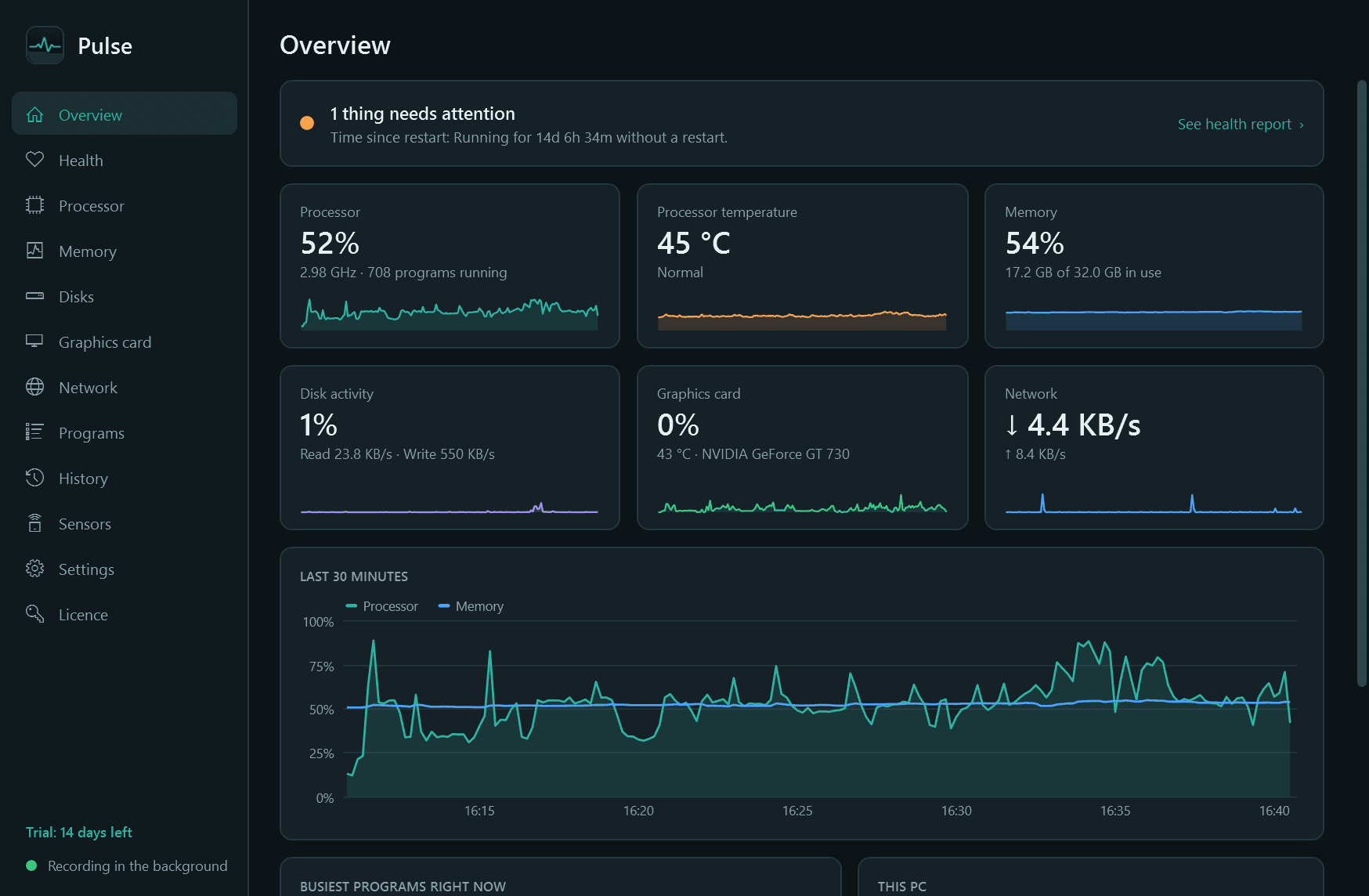 Pulse screenshot