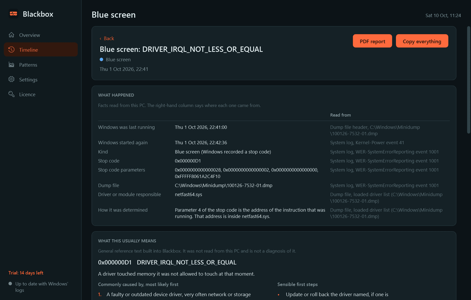 Blackbox screen 2